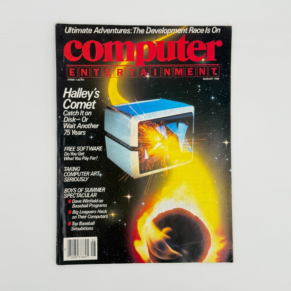 Computer Entertainment August 1985 Halley's Comet Dave Winfield Retro Gaming